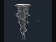 Металлический лист в форме индивидуального освещения гостиничный лобби Главный люстра Лестничные огни