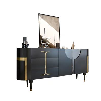 Благородная черная роскошная нержавеющая сталь эмали титана шкафов Sideboard 4 фута изготовленного на заказ