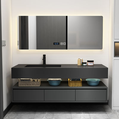 Таз мытья туалета гостиницы шкафа Bathroom роскошной плиты утеса интегрированный