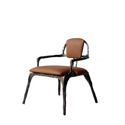 Backrest металла пятизвездочной мебели ресторана гостиницы твердый обедая кожаное кресло для отдыха