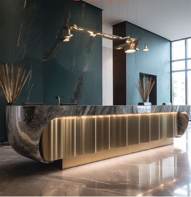 Коммерческая гостиница Лобби Мебель Luxury Hotel Reception 5 моделей Открытый приёмный