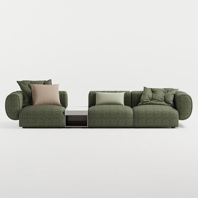 Luxury Comfort Диван Мебель набор Зеленый ткань Элегантное украшение интерьера