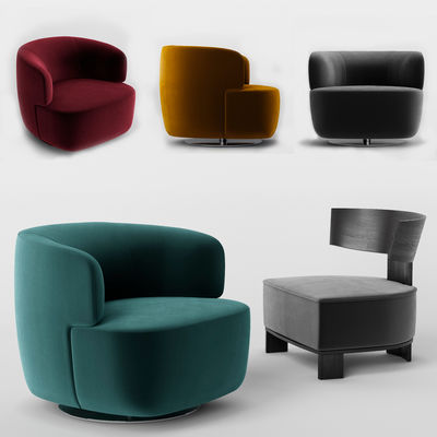 Molteni Elain And Clipper Velvet Armchair Гостиничный кресло интерьер
